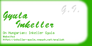 gyula inkeller business card